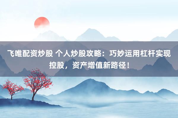 飛唯配資炒股 個人炒股攻略：巧妙運用杠桿實現(xiàn)控股，資產(chǎn)增值新路徑！
